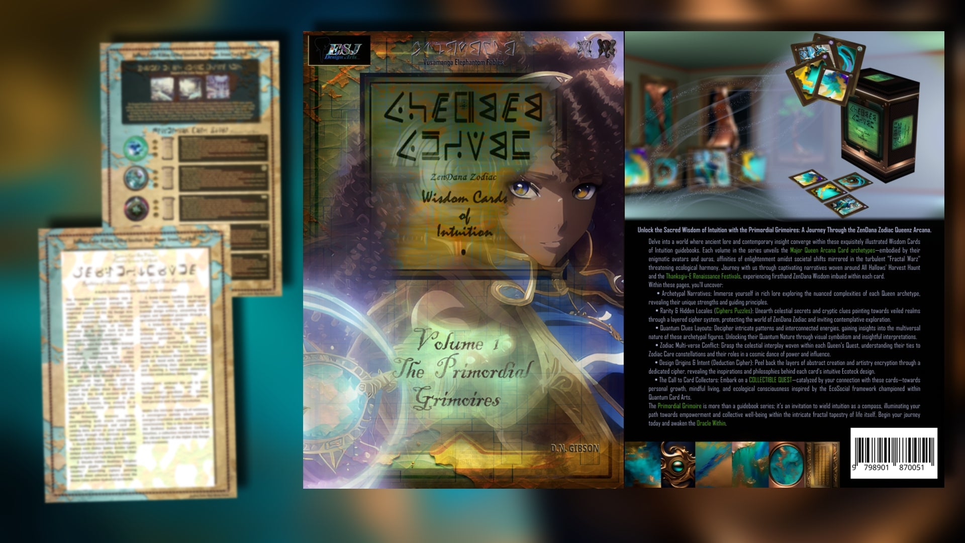 ZenDana Zodiac Wisdom Cards of Intuition Primordial Grimoires: Major Zodiac Queenz Arcana Card Deck Guide Vol. 1